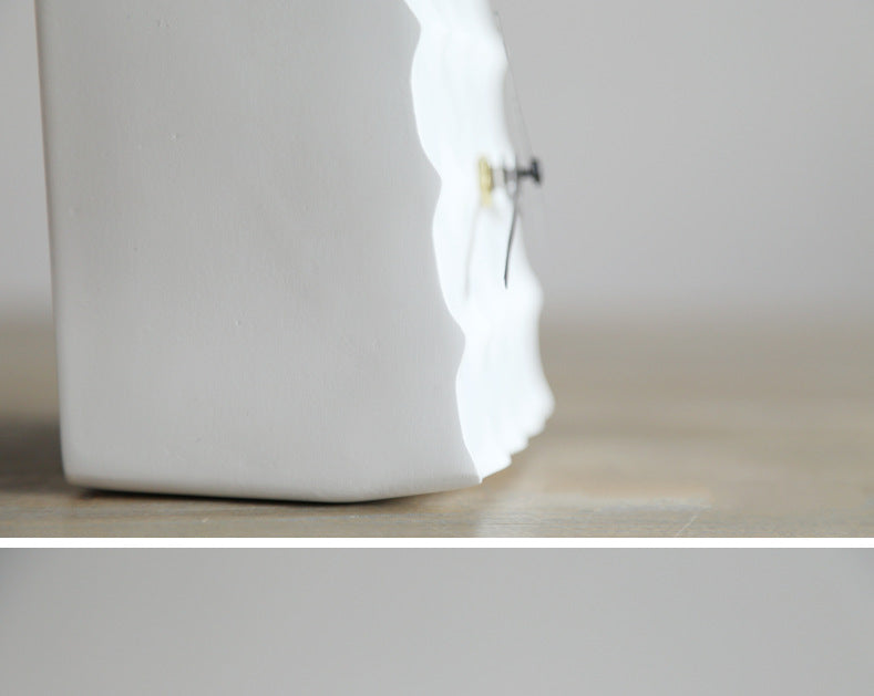 Nordic Minimalist Hill Clock Square Resin Home Decor Ornament Craft
