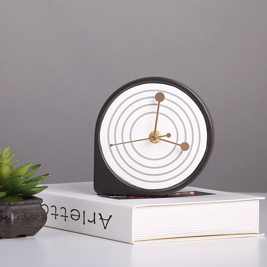 Nordic Light Luxury Ceramic Clock Pendant Home Furnishing Model House Soft Decoration Supplies