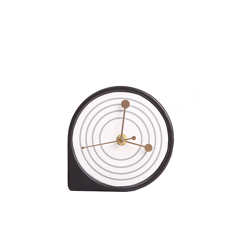 Nordic Light Luxury Ceramic Clock Pendant Home Furnishing Model House Soft Decoration Supplies