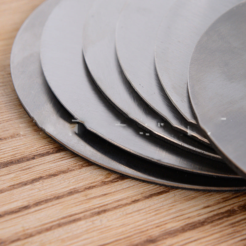 6 PCS Coasters Stainless Steel Holder Set Bar Drink Coffee Tea Mug Coasters.