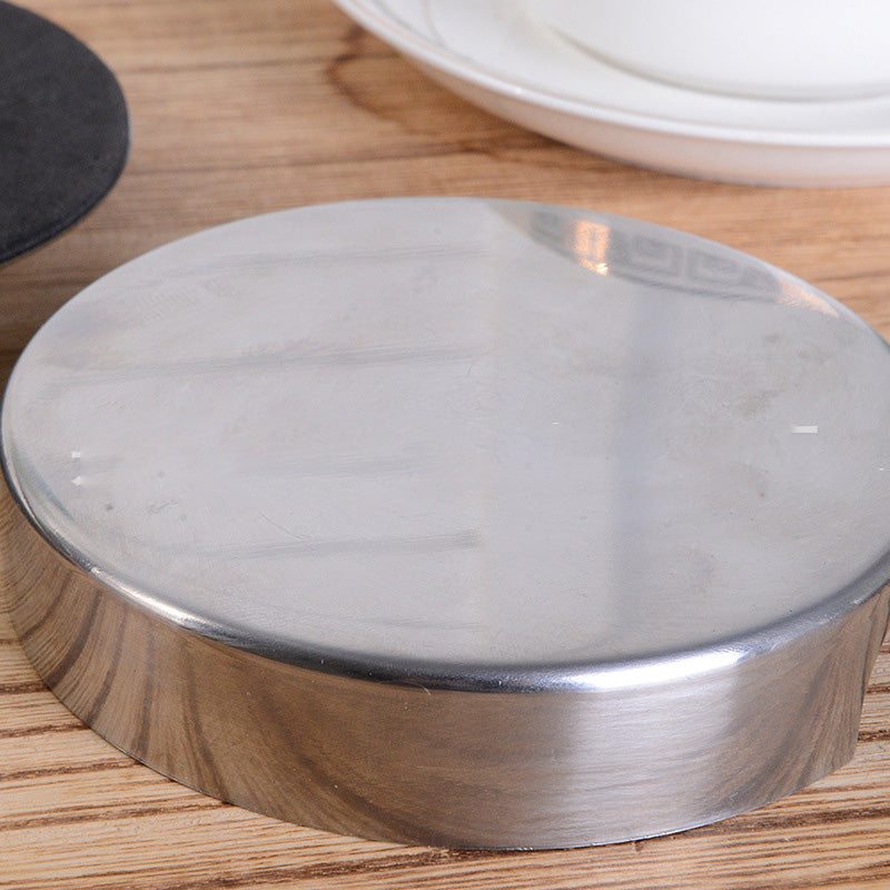 6 PCS Coasters Stainless Steel Holder Set Bar Drink Coffee Tea Mug Coasters.