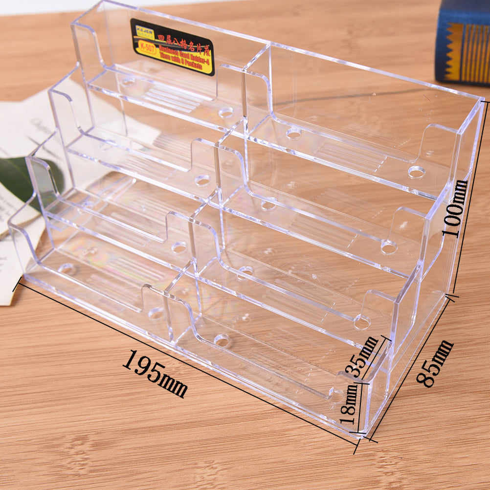 Business Card Holder 8 Pocket Clear Display