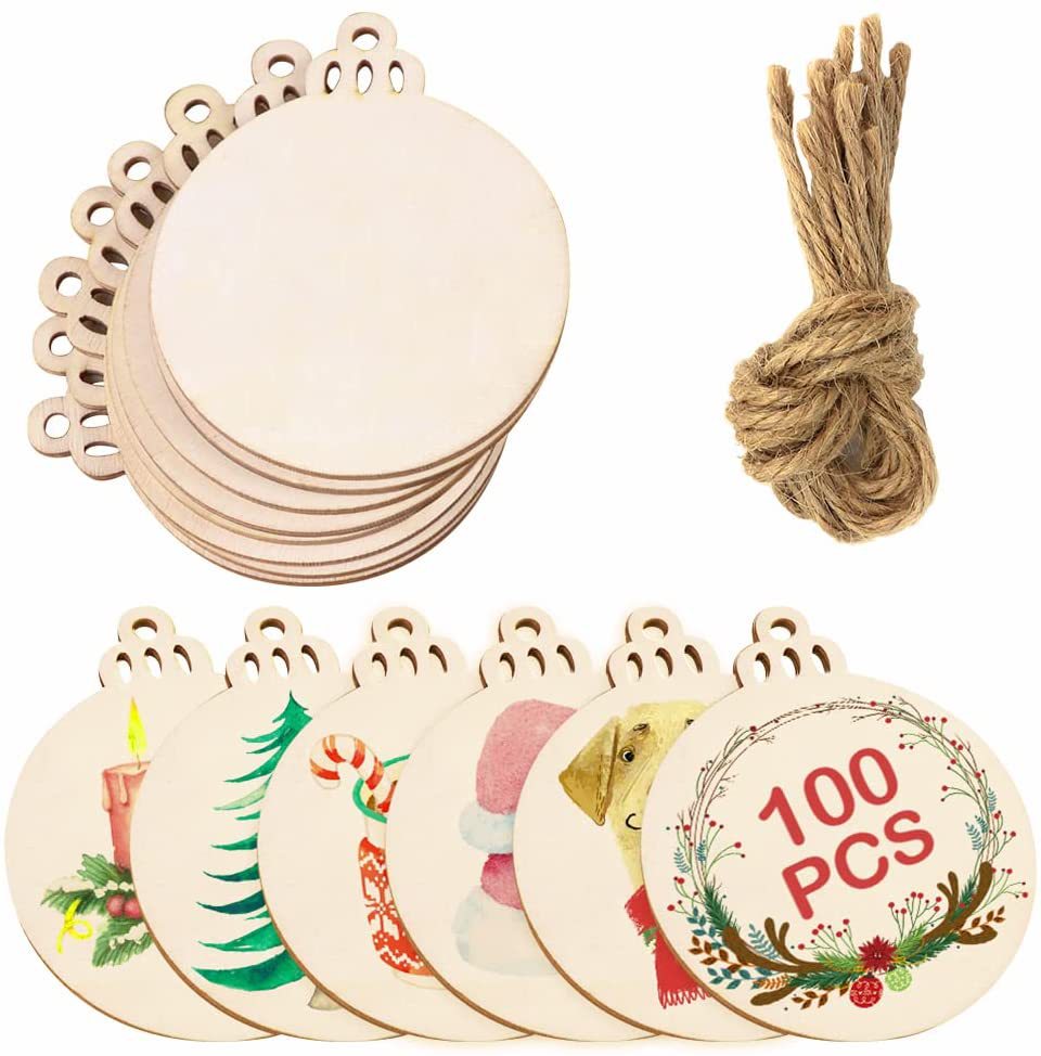 Home Decoration Supplies Wooden Craft Wood Pieces for DIY Decor