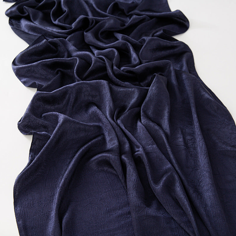 New Style Crinkled Satin Scarf With A Silky Smooth Feel