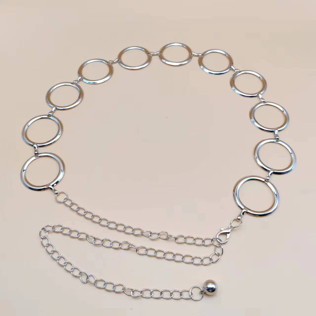 European And American-style Metal Ring Waist Chain Fashionable And Minimalist