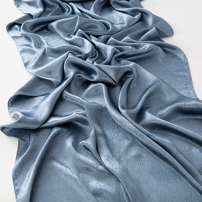 New Style Crinkled Satin Scarf With A Silky Smooth Feel