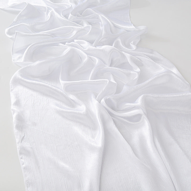 New Style Crinkled Satin Scarf With A Silky Smooth Feel