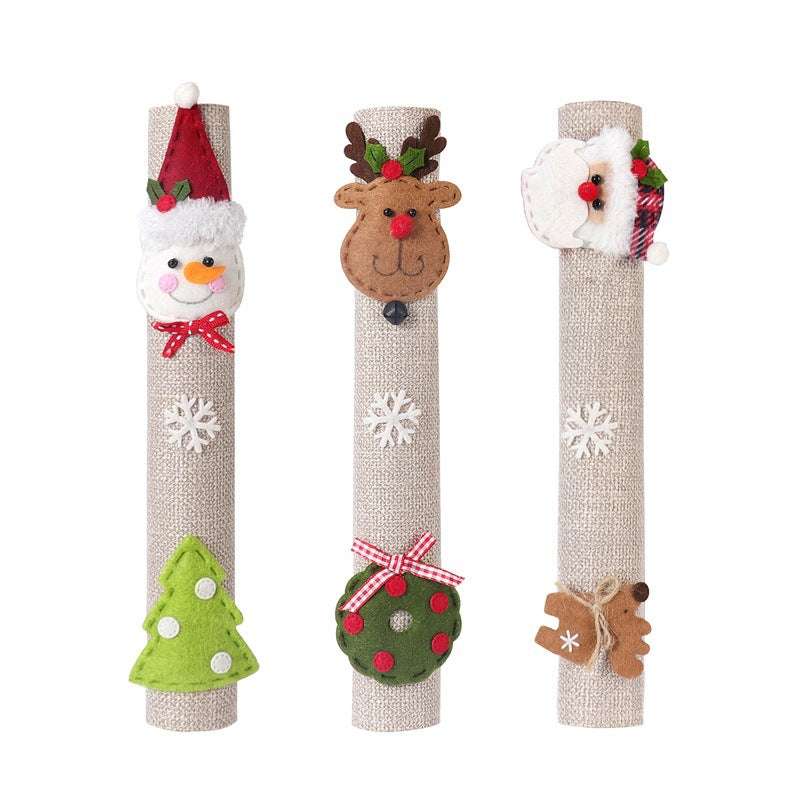 Festive Holiday Refrigerator Handle Covers for Seasonal Decor