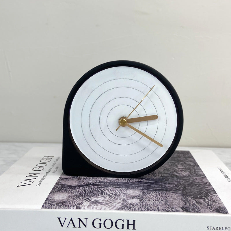 Nordic Light Luxury Ceramic Clock Pendant Home Furnishing Model House Soft Decoration Supplies