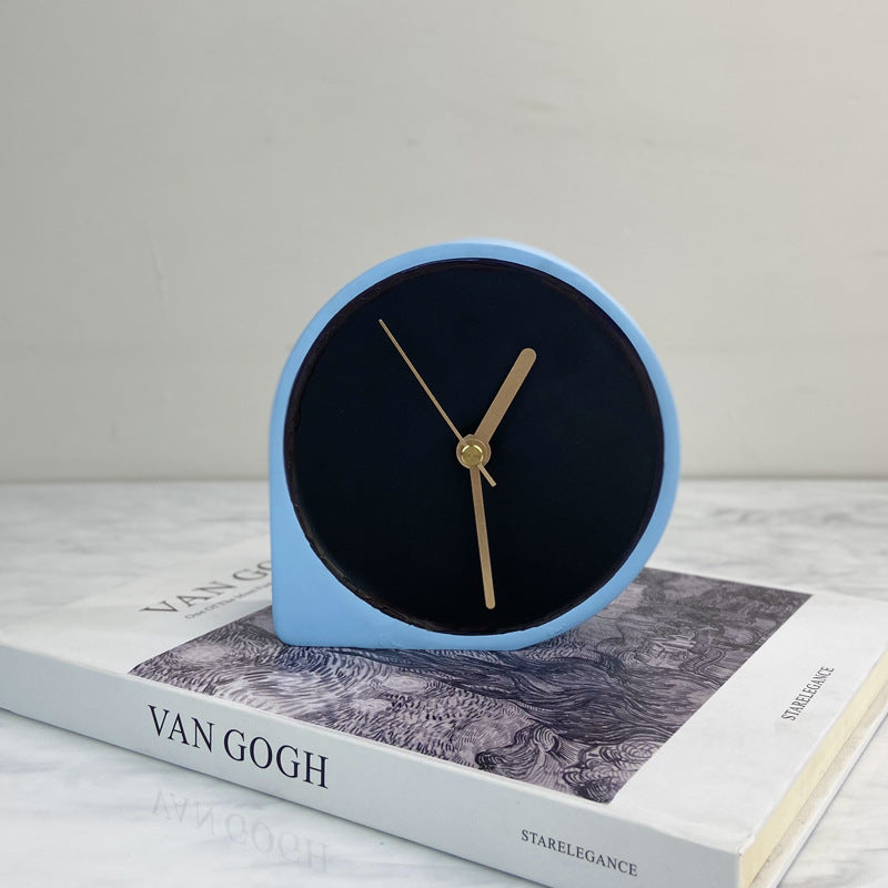 Nordic Light Luxury Ceramic Clock Pendant Home Furnishing Model House Soft Decoration Supplies