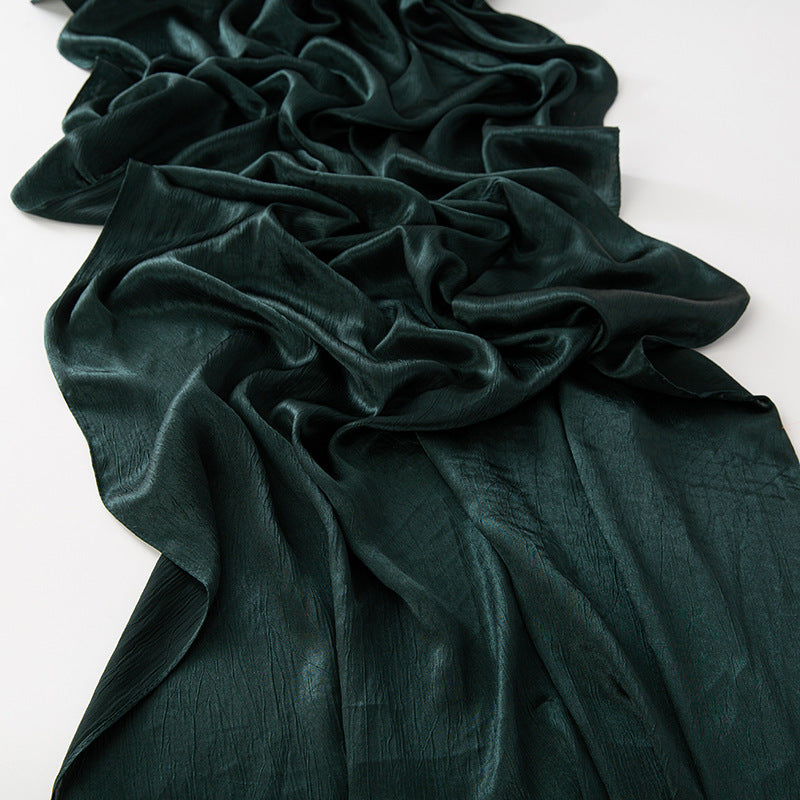 New Style Crinkled Satin Scarf With A Silky Smooth Feel