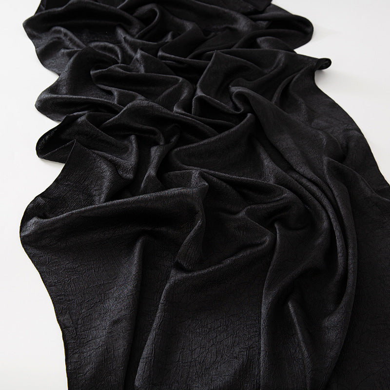 New Style Crinkled Satin Scarf With A Silky Smooth Feel