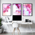 Art prints abstract set of 3 wall art for home office decor