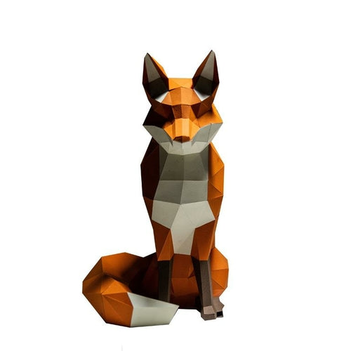 3D Fox Papercraft for Home Decor