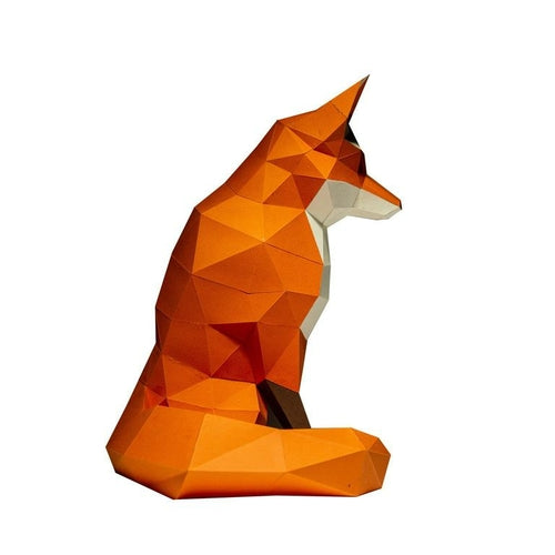 3D Fox Papercraft for Home Decor