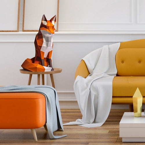 3D Fox Papercraft for Home Decor